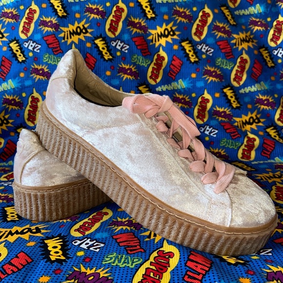 🎉ON SALE🎉⚡️Public Desire Velvet Chunky platform sneakers⚡️ - Picture 2 of 6